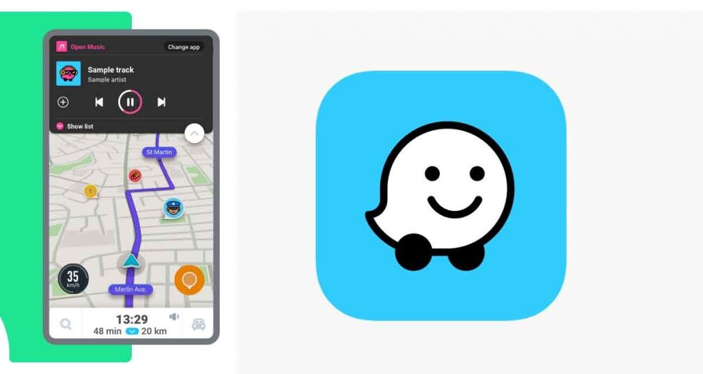 Aplicația de navigație auto Waze