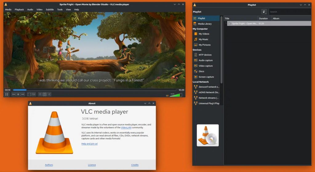 Übersicht über den VLC-Mediaplayer