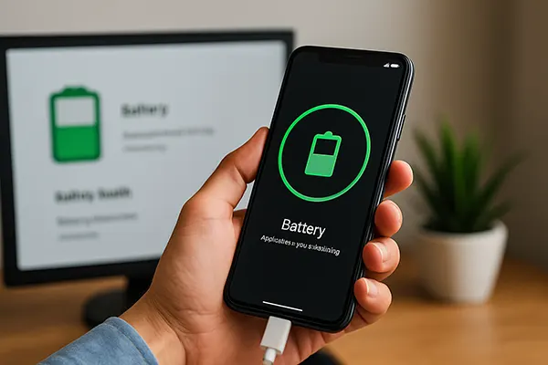 Battery settings menu